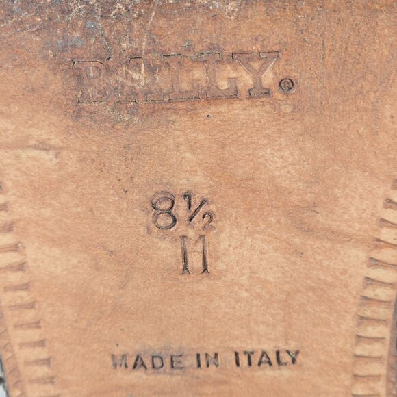 Vintage Bally Italy Full Hand Woven Calfskin Boots Mens 8.5 Dress Western Cowboy - Picture 10 of 15